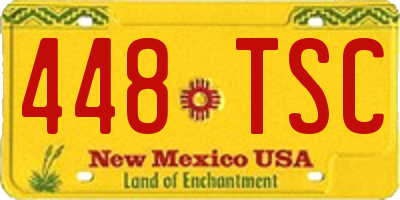 NM license plate 448TSC