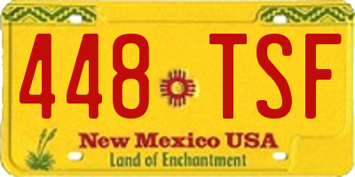 NM license plate 448TSF