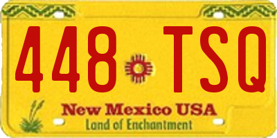 NM license plate 448TSQ