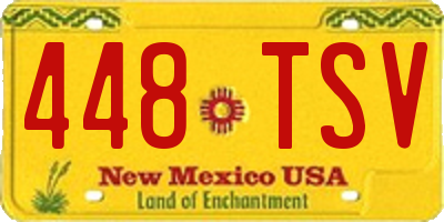 NM license plate 448TSV