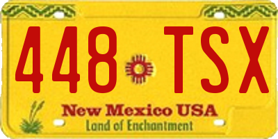 NM license plate 448TSX
