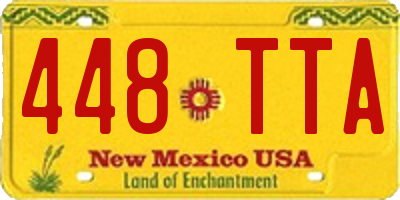 NM license plate 448TTA