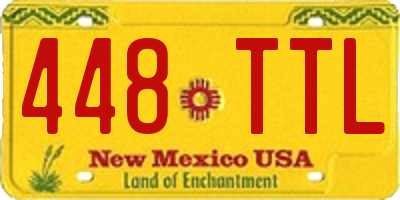 NM license plate 448TTL