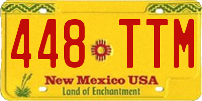 NM license plate 448TTM