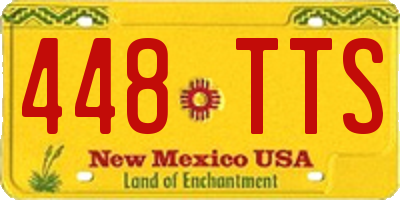 NM license plate 448TTS