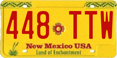 NM license plate 448TTW