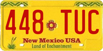 NM license plate 448TUC