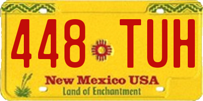 NM license plate 448TUH