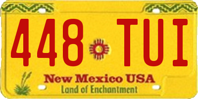 NM license plate 448TUI