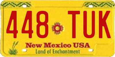 NM license plate 448TUK