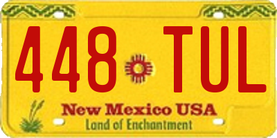 NM license plate 448TUL
