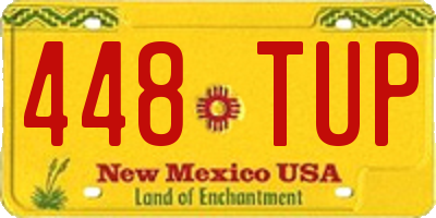 NM license plate 448TUP