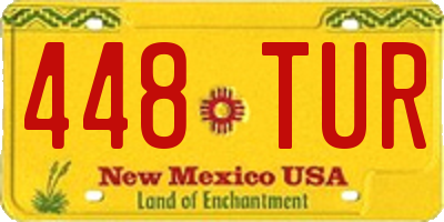 NM license plate 448TUR