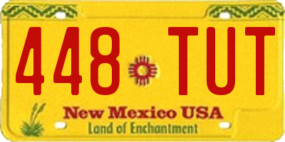 NM license plate 448TUT