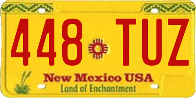 NM license plate 448TUZ