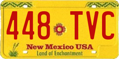 NM license plate 448TVC