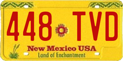 NM license plate 448TVD