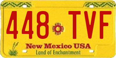 NM license plate 448TVF