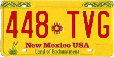 NM license plate 448TVG