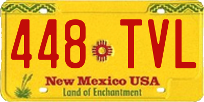 NM license plate 448TVL