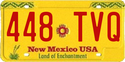 NM license plate 448TVQ