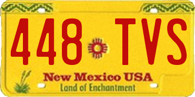 NM license plate 448TVS