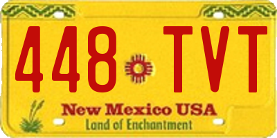 NM license plate 448TVT