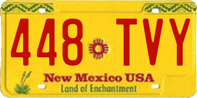 NM license plate 448TVY