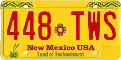 NM license plate 448TWS