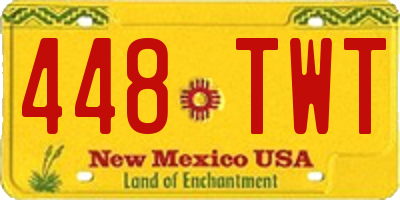 NM license plate 448TWT
