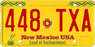 NM license plate 448TXA