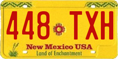 NM license plate 448TXH