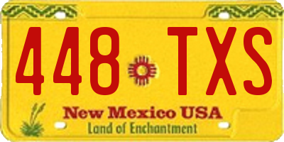 NM license plate 448TXS