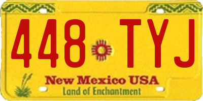 NM license plate 448TYJ