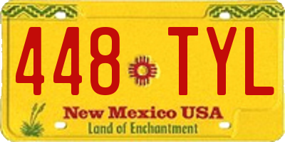 NM license plate 448TYL