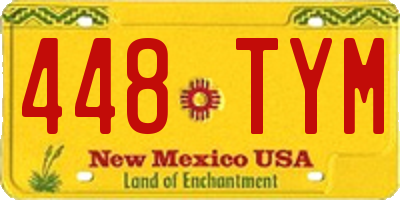 NM license plate 448TYM
