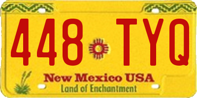 NM license plate 448TYQ