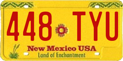 NM license plate 448TYU