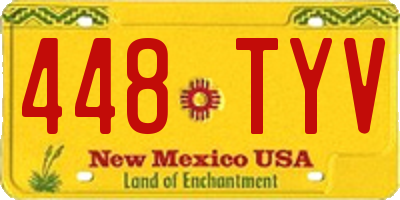 NM license plate 448TYV