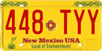 NM license plate 448TYY