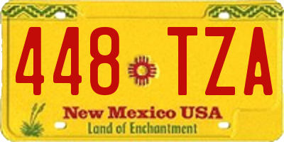 NM license plate 448TZA