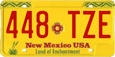 NM license plate 448TZE