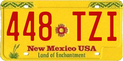 NM license plate 448TZI