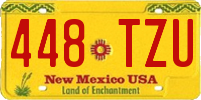 NM license plate 448TZU