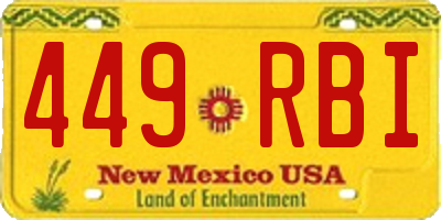 NM license plate 449RBI