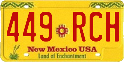 NM license plate 449RCH