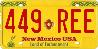 NM license plate 449REE