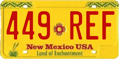 NM license plate 449REF
