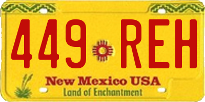 NM license plate 449REH