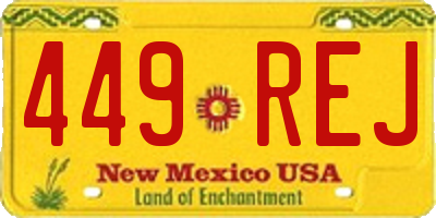 NM license plate 449REJ